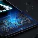 Compatible iPhone 13 Pro Max Case Colorful Glowing Tempered Glass Back Cover Bumper Shockprooffor Cool Women and Trendy Menfor iPhone Luminous Case forCall Music FlashSend Tempered Film (Gear)