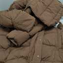 Mens Hooded Long Puffer Coat (XX-Large, Deep Brown)