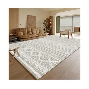 RUGSURE Washable Area Rugs 6' x 9'  1/6 Thick  MoroccanInspired Stain & Water Resistant NonSlip  Resistant Rug for Living Room, Bedroom, Nursery, Pet & Child Friendly (Grey)