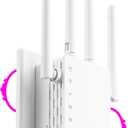 2026 WiFi Extender Signal Booster for Home, 10X Faster New Wireless Long Range Amplifier, Covers up to 13888 sq.ft, WiFi Booster Dual Band,WiFi Repeater with Ethernet Port & EasyMesh, Easy Setup (white-aw2)