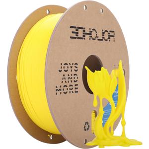 3DHoJor PLA Filament 1.75mm,3D Printer Filament,1kg Cardboard Spool (2.2lbs),Dimensional Accuracy +/- 0.03 mm,Vacuum Packaging,Odor Free,Clog Free, Fit Most 3D FDM Printer,Yellow