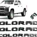 Overlay New Emblem 3D Letter Side Door Rear Tailgate Badge Nameplate Compatible with 2023-2024 Colorado Set (Matte Black)