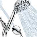 JDO Shower Head with Handheld, High Pressure Handheld Shower Head 9 Settings, Detachable Shower Head Set with Stainless Steel Hose and Shower Bracket (Chrome)