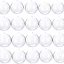 20 Pack Clear Plastic Fillable Ornaments - DIY Christmas Ornaments for Tree, Wedding, Party & Home Decor (60MM/2.36")