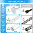 Tension Curtain Rod White Tension Rod 40 to 78 Inch Spring Curtain Rods Non Slip Tension Rods 1pcs For Windows No Drilling Adjustable Tension Rods of Curtains Window Closet Kitchen Wardrobe