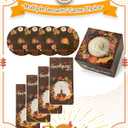 qiqee Thanksgiving 6x6x5 Cake Box, 18 Sets Thanksgiving Cake Box with Window  18 Sets 6" Thanksgiving Brown Pumpkin Cake Round Boards, 6inch Cake Containers