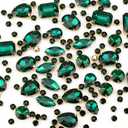 Gold Rhinestones,Choupee Sew On Rhinestones Sew on Glass Gems Jewels for Clothes Clothing Crafts Jewelry Making, Costume, Shoes,Dress, Garments Mixed 130PCS