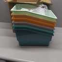 6 Pack Picture Book Bins with Dividers for Classroom, Boho