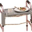NOVA Medical Products Walker Tray with Two Cup Holders, Gray, 1 Count