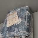 LIVEBOX Washable Area Rug 8x10 - Large Blue Boho Living Room Rug Vintage Rugs for Bedroom, Non-Slip Retro Floral Carpet Print Distressed Accent Rugs for Dining Room Home Office