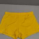 BORIFLORS Women's Sexy Workout Gym Biker Elastic Waist Booty Shorts (Yellow)