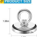BEST CHOICE MAGNETS Magnetic Hooks, 100 LB45KG Heavy Duty Magnetic Hooks with Countersunk Hole Eyebolt, Perfect for Home, Kitchen, Workplace, Office and Garage, Pack of 25