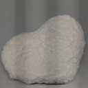 Ivory Heart Pillows, Cute Heart Decorative Pillow, Heart Shaped Throw Pillows for Bed, Faux Rabbit Fur Plush Hoom Decor Pillow Cushion for Chair Sofa Living Room (Mini 12.9" x 9.8")