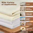 Canvas Fabric, Premium 10oz White Cotton Duck Canvas Fabric 62'' Wide for Arts & Crafts, Backings, Covers,1Yd (60 x 36 inchs)