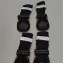 Dog Shoes for Large Dogs, Anti-Slip Dog Boots for Winter Snow, Hot Pavement, Dog Booties & Paw Protectors Black Size 7 (#7(2.75" inner width) for 63-78 lbs)