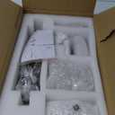 Plug in Crystal Ceramic White Chandelier, Glass Chandeliers,White crystal Hanging Pendant Light with Clear Cord and On/Off, 4 Light Crystal Chandelier for wedding, Kitchen, Dining,Foyer, Mini room