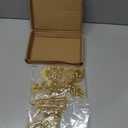 1 Pair of Handmade Rhinestone Appliques,26.5 * 18cm Gold Applique for Dress Wedding,Banquet Evening Gown,Photograph Shot Sewing Rhinestone Patches(Gold)