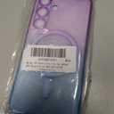 MIDIIUGCT for Samsung Galaxy S25 Case Clear, Compatible with Magnetic, Slim Gradient Lightweight Non Yellowing Wireless Charging, Magnet Soft Case for Galaxy S25 [Purple/ Blue] MUS-JBCX-02-03