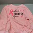 JINTING Breast Cancer Awareness Sweatshirt Women Pink Ribbon Hoodie Shirt Nobody Fights Alone T-Shirt Cancer Gift Tops, M