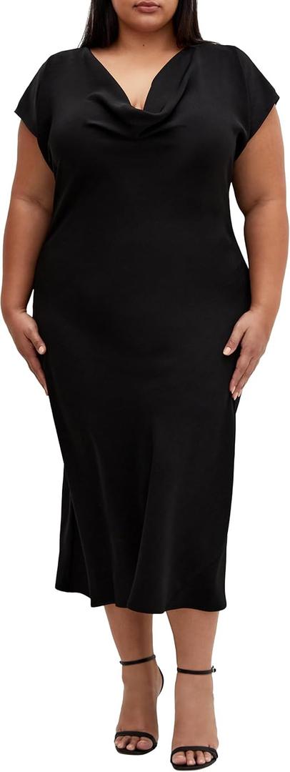 Chic Women's Plus Size Dress Piccadilly, Black, XL