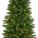 Nearly Natural 6ft Pre-Lit Slim Mountain Pine Artificial Christmas Tree