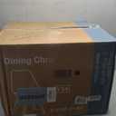 Sweetcrispy Dining Chairs Set of 4, Upholstered Kitchen Room Dining Chair, PU Leather Mid Century Modern Chairs with Wood Legs for Home Kitchen, Black