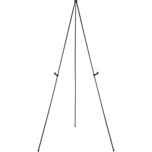 Amazon Basics Easel Display Stand, Instant Floor Poster, Lightweight, Collapsible and Portable with Tripod Base, Black Steel (Supports 5 Pounds) Black