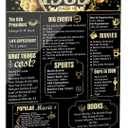 37th Birthday Decorations Women Men, Black Gold Back in 1989 Birthday Poster Acrylic Table Sign with Stand, 37th Anniversary Decor Gifts for Men, Vintage 37 Year Old Party Supplies Decorations