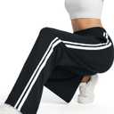 Tapata Women's 28/30/32/34/36 Inseam Track Pants Loose Straight Leg Jogging Sweatpants Warm-Up Sports Athletic Running (Black, M)
