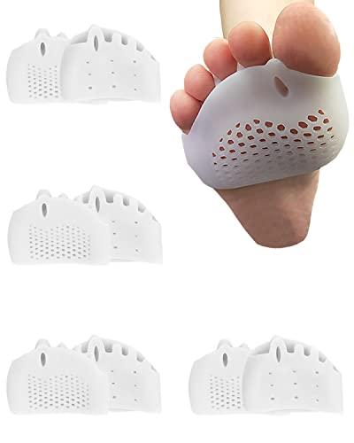 Golbylicc 4 Pairs Metatarsal Gel Pads Toe Spacers Separators to Correct Bunions, Forefoot Pads, Hammertoe Corrector Big Toe Straighteners for Women Men Foot Pain Relief