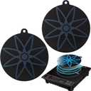 Thermochromic Silicone Induction Cooktop Protect Mat, Two pcs 9.5 inch Silicone mat for Induction Cooktop,Induction Cooktop protective cover