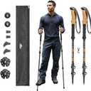 Cascade Mountain Tech Lightweight Aircraft-Grade Aluminum Trekking Poles with Extended Down Grip Plus Tip Kit, 2 Count (Pack of 1)