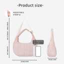 Quilted Puffer Tote Bag for WomenSmall Puffer Crescent Shoulder BagQuilted Nylon Crossbody Bag with Adjustable Strap