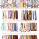 POVETIRE Headband Holder Hair Bows Organizer for Girls,Baby Headbands Hair Accessories Organizer Storage Wall Hanging Decor for Nursery Girls Room (Beige)