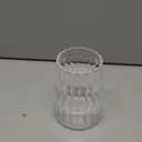 Nirvany 2 Pcs Ribbed Glass Cups, 18 Oz Vintage Drinking Glassware with Wave Shape Design, Bubble Cups for Iced Coffee, Juice, Beverage, Milk, Cocktails, Bubble Tea, and More