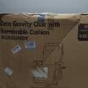 Slendor Zero Gravity Chair, Recliner Lounge Chairs with Cushion, Wine Red, 26 inches x 32 inches x 45 inches