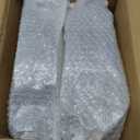 BESTVIP 100PCS Clear Plastic Plates, 10.25 Inch Disposable Dinner Plate Party with Gold Rim, Heavy Duty Disposable Plastic Plates for Party, Wedding and Birthday, Christmas, Thanksgiving