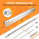 Hisencn Grill Replacement Parts for Charbroil Performance 475 4 Burner 463377319 463376419, 463376319, G470-5200-W1 Burner, G470-0004-W1A Heat Plates and Cooking Grates