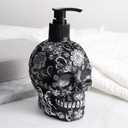 Skull Soap Dispenser with Rust Proof Pump, Refillable Liquid Hand Lotion Bottle for Bathroom, Bedroom and KitchenNew Upgrade . (Skull Pattern-2)