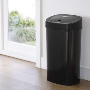 NINESTARS DZT-50-9BK The Original Automatic Motion Sensor Trash Can, 13.2 Gal. / 50 L., Black