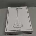 Toilet Paper Holder Stand, Modern Bathroom Free Standing Toilet Paper Roll Holder, Stainless Steel Tissue Rack, Rust-Proof & Heavy Stable Base (Matte Black)