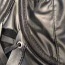 SHENHE Women's Y2k PU Leather Lace Up Spiderweb Lace Gothic Corset Bustier Cami Tank Top D Small