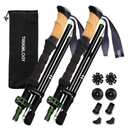 TREKOLOGY Trek-Z Cork Grip Trekking Poles – Lightweight Folding Hiking Poles, Adjustable Height, Compact Travel Design, Aircraft-Grade Aluminum Walking Sticks for Men & Women