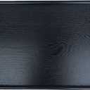 22 x 18 Inches Extra Large Solid Wood Serving Tray for Tea Coffee Table Snack Food Meals Serving Plate Kitchen Party Bar Breakfast Server with Raised Edges Black Wooden Decorative Ottoman Tray