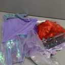Meland Mermaid Dress - Little Mermaid Costume with Bag for Girls 5-6 Years, Princess Dress Up for Birthday Gift, Halloween Costume (Purple, M)