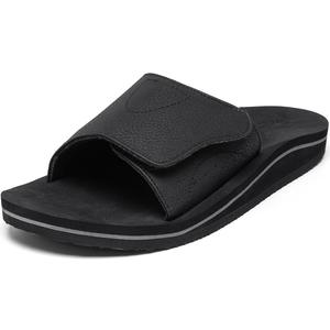 Men's Slide Ergonomic Sandals Adjustable Strap Orthotic Arch Support Athletic Sandals, 11