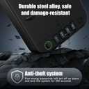 Gun Safe, Biometric gun safes for handgun, Portable Car Pistol Gun Safe Pistol with Keys Keypad and APP Control Hand Gun Lock Box, small safe for Home Bedside Car Wild camping