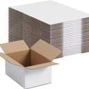 Shipping Boxes 6"x4"x3" Set of 40, White Corrugated Cardboard Box for Mailing Business Packaging