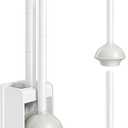 Toilet Plunger and Bowl Brush Combo for Bathroom Cleaning, White, 1 Set