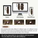 FLUFYMOOZ 4PCS Half Up Half Down Ponytail Extension Set, Fake Ponytail Soft Synthetic Hairpiece for Women, Long Thick Clip in Hair Extensions Wavy Fuller High Wrap Around (Deep Brown with Dirty Blonde 22In)